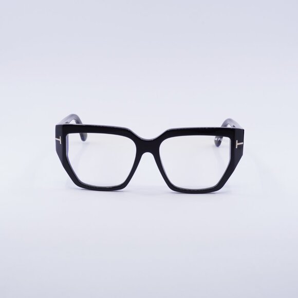 Tom Ford FT5951-B 001 Eyeglasses Black 54mm Square Frame, Blue Light Block - Picture 4 of 9